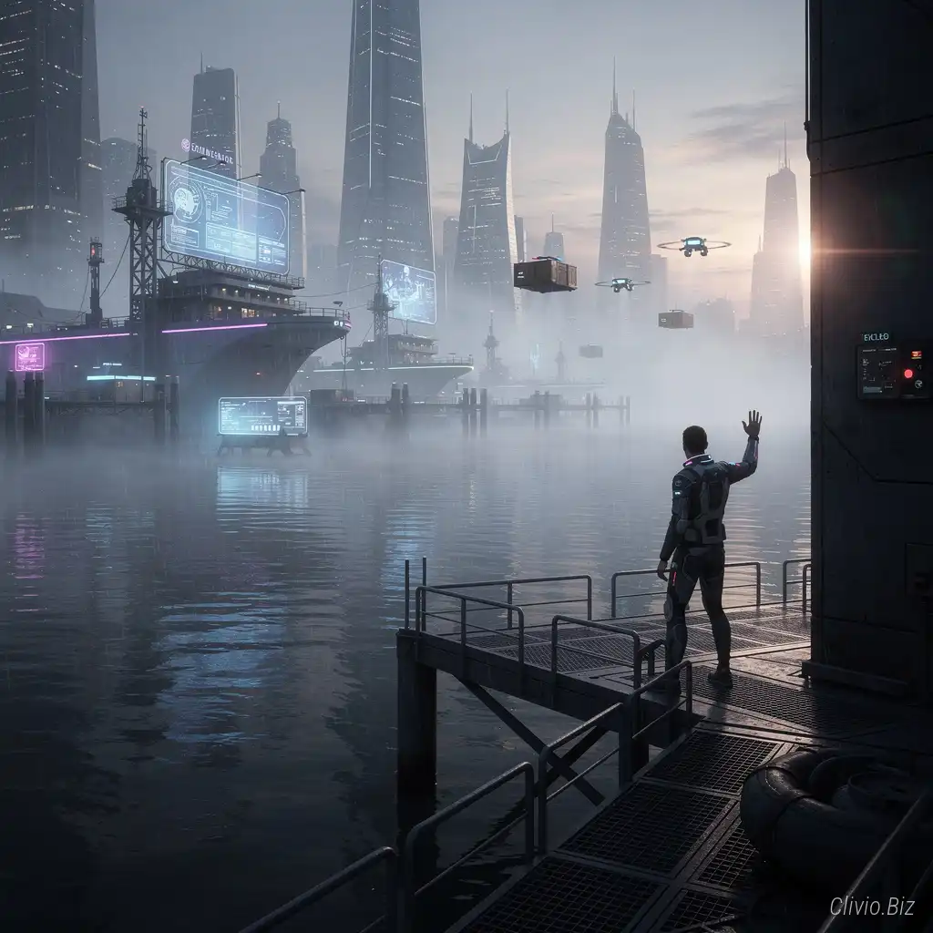 Misty harbor...